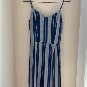 Blue and white jumpsuit